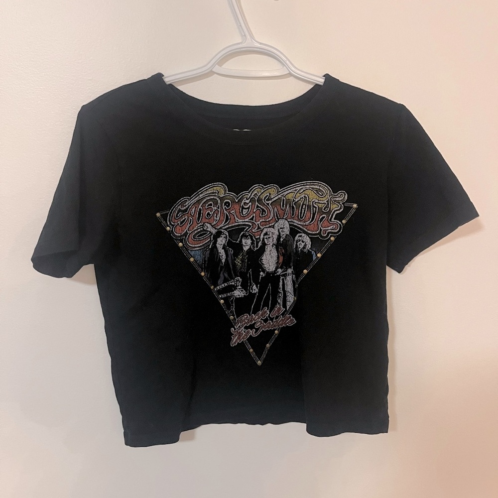 Aerosmith Black Graphic Band T-Shirt